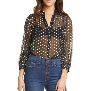 Alice + Olivia Sheila embroidered blouse